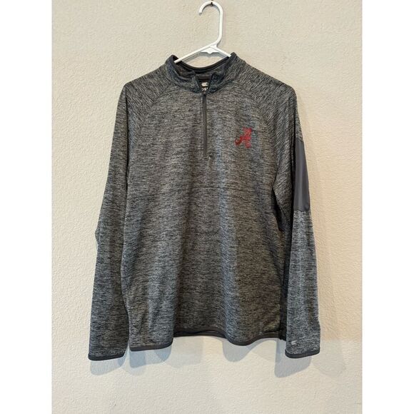Colosseum Men's Size Small Half Zip Athletic Pullover Sweater‎ Long Sleeves Grey - Picture 1 of 3